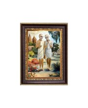 Sri Gaur and Sri Nitai Digital Print Photo 10.7x12.7 inches - Vibrant Religious Wall Art for Home or Office Decor.