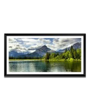 Nature Landscape Floating Frame Scenery Digital Print - (I5599) - 12x24 inch Modern Nature Wall Art for Living Room, Bedroom, Office, Hotels, Drawing Room