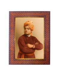Swami Vivekananda Photo Frame 10x14 Inch Religious Wall & Table Decor Frame | Swami Vivekananda Spiritual Photo Frame For Home, Temple & Office | Decorative Hindu God & Goddess Frame (Pack Of 1) (