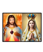 Esus Christ - Blessed Virgin Mary Laminated Photo - 11x13 Inches, Divine Blessings For Home & Office And Temple Decoration (F16431)