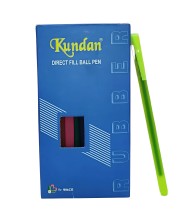 HiTechMart Kundan Df Pen Throw Scented Blue Ink | Ball Pen Box Pack | Slim & Multi Color Body Pens Easy to hold | Pack of 1, P-20 | Smooth Writing use for Study, Office Work