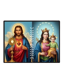 Jesus Christ-Our Lady Of Perpetual Help Laminated Photo - 7x9 Inches, Divine Blessings For Home & Office And Temple Decoration (F16260)
