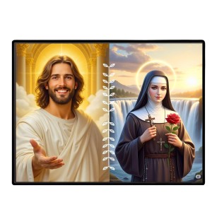 Jesus Christ - St. Therese Of Lisieux Laminated Photo - 13x15 Inches, Divine Blessings For Home & Office And Temple Decoration (F16251) Jesus Christ - St. Therese Of Lisieux Laminated Photo - 13x15 Inches, Divine Blessings For Home & Office And Temple Decoration (F16251)