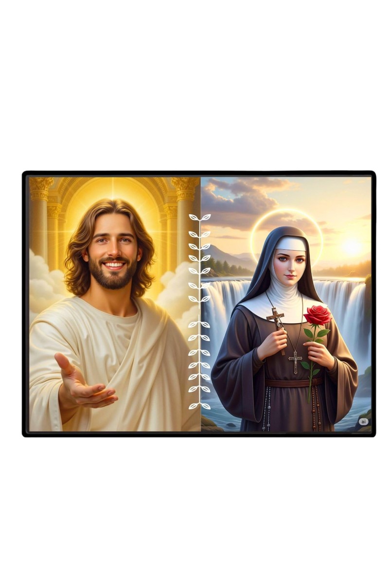 Jesus Christ - St. Therese Of Lisieux Laminated Photo - 11x13 Inches, Divine Blessings For Home & Office And Temple Decoration (F16251)