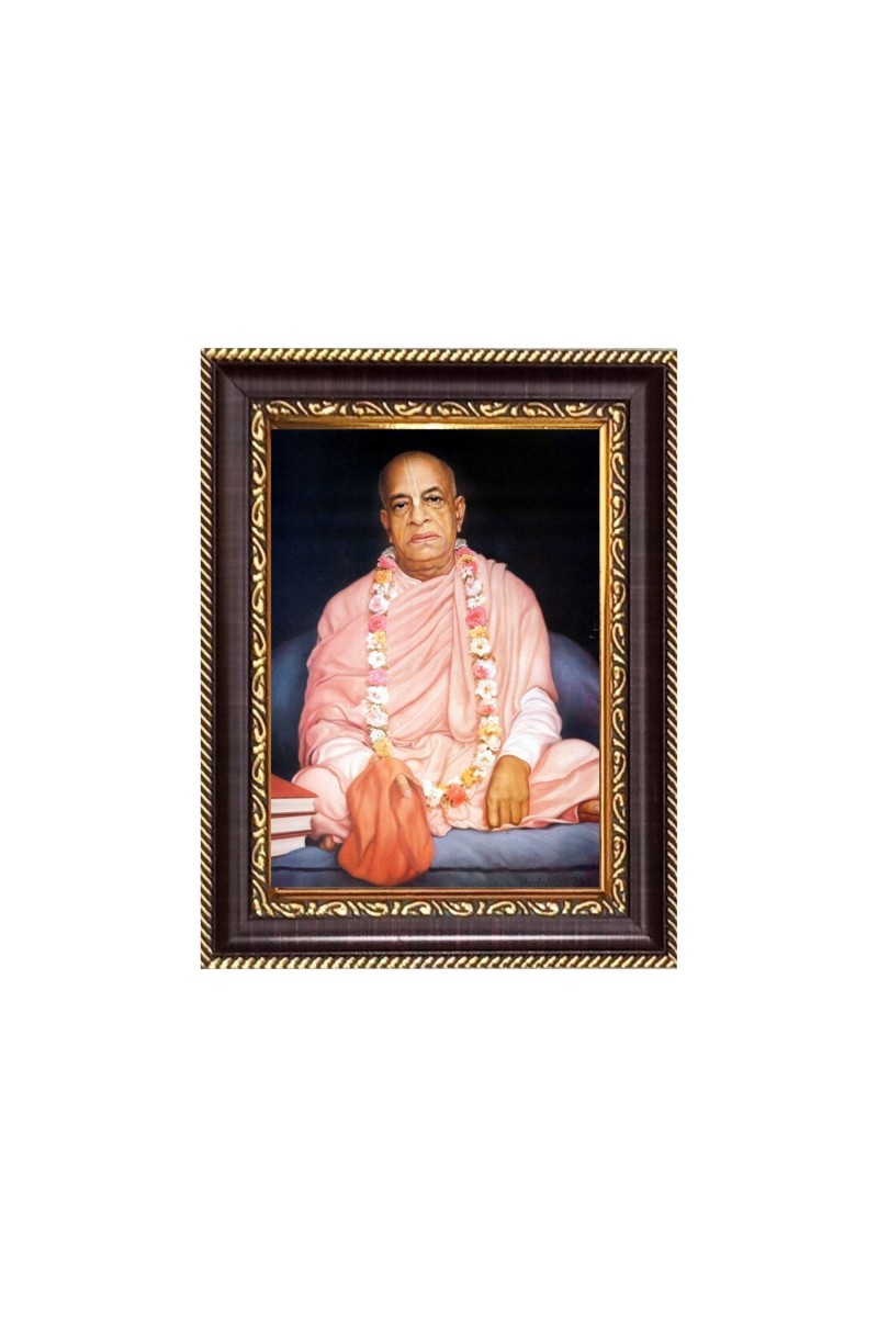 Sri Srila Prabhupada Digital Print Photo 6.7x8.7 inches - Vibrant Religious Wall Art for Home, Office and Temple Decor.
