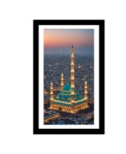 Islamic Mosque at Abu Dhabi Colored Photo at night |Sacred Islamic Wall Art| Ideal for Home or OfficeDecoration