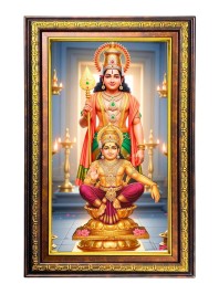Lord Murugan Digital Golden Balck Color Photo Frame | Hindu Religious Wall Decor | 12x18 Inches - Inspirational Wall Art For Office, Home Decor - Ideal Spiritual Gift (F16750)
