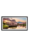 Nature Landscape Floating Frame Scenery Digital Print - (I5929) - 12x24 inch Modern Nature Wall Art for Living Room, Bedroom, Office, Hotels, Drawing Room