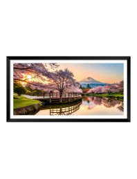 Nature Landscape Floating Frame Scenery Digital Print - (I5929) - 18x36 inch Modern Nature Wall Art for Living Room, Bedroom, Office, Hotels, Drawing Room