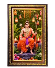 Lord Rama Digital Golden Balck Color Photo Frame | Hindu Religious Wall Decor | 10x16 Inches - Inspirational Wall Art For Office, Home Decor - Ideal Spiritual Gift (F16554)