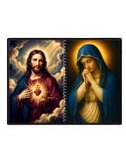 Jesus Christ - Our Lady Of Rosary Laminated Photo - 13x15 Inches, Divine Blessings For Home & Office And Temple Decoration (F16379)