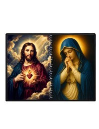 Jesus Christ - Our Lady Of Rosary Laminated Photo - 11x13 Inches, Divine Blessings For Home & Office And Temple Decoration (F16379)