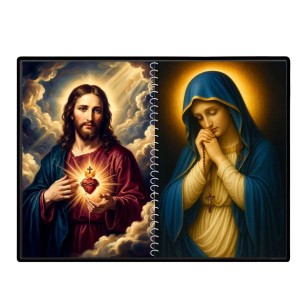 Jesus Christ - Our Lady Of Rosary Laminated Photo - 11x13 Inches, Divine Blessings For Home & Office And Temple Decoration (F16379)
