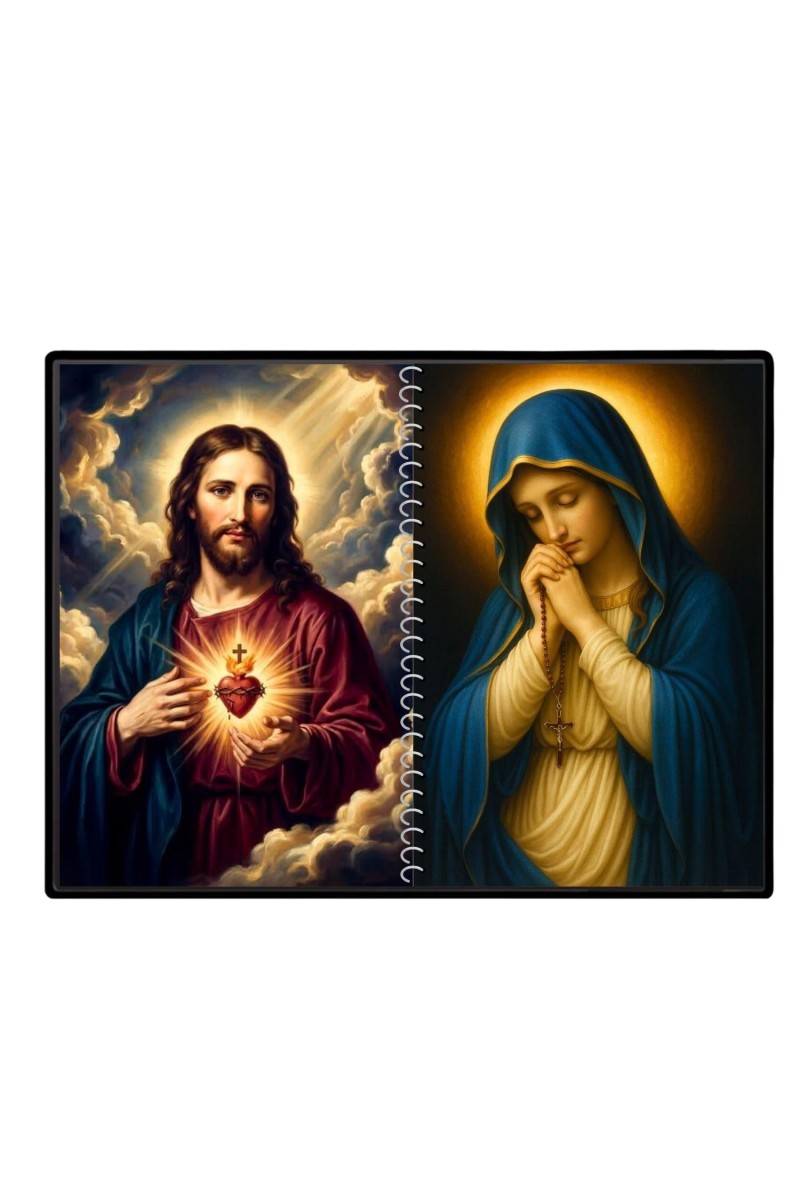 Jesus Christ - Our Lady Of Rosary Laminated Photo - 11x13 Inches, Divine Blessings For Home & Office And Temple Decoration (F16379)
