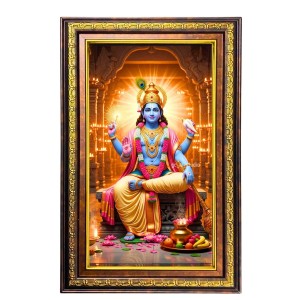 Lord Vishnu Digital Golden Balck Color Photo Frame | Hindu Religious Wall Decor | 18x24 Inches - Inspirational Wall Art For Office, Home Decor - Ideal Spiritual Gift (F16805) Lord Vishnu Digital Golden Balck Color Photo Frame | Hindu Religious Wall Decor | 18x24 Inches - Inspirational Wall Art For Office, Home Decor - Ideal Spiritual Gift (F16805)