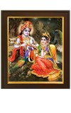 HI Tech Sales Traditional Radha-Krishna Painting With Frame Wall Art, Multicolor, Traditional, 10 X 12 inches, Set of 1