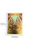 Golden Foil Hindu God Photo (set of 12) | Gold Plated Religious Wall Decor | Pooja Room Mandir Decoration | Gift for Diwali, Housewarming & Festivals (5x7)