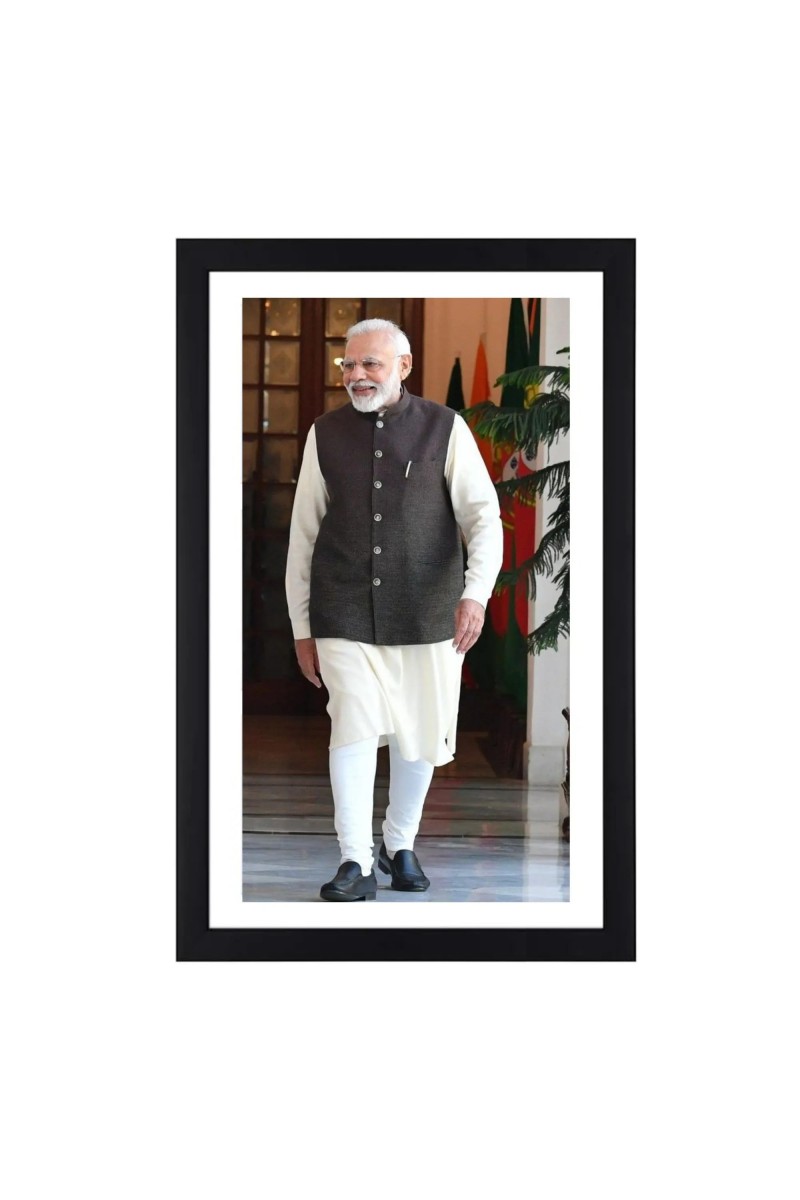 Prime Minister Narendra Modi Colored Photograph | Iconic Leadership Wall Art | Indian most popular leader