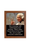 A P J Abdul Kalam & Famous Quote Brown Frame, 16x20InchesInspirational Wall Art for Office, Home DecorIdeal Spiritual Gift
