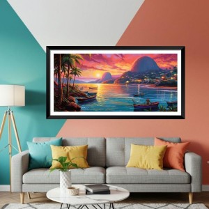 Nature Landscape Floating Frame Scenery Digital Print - (I5628) - 18x36 inch Modern Nature Wall Art for Living Room, Bedroom, Office, Hotels, Drawing Room Nature Landscape Floating Frame Scenery Digital Print - (I5628) - 18x36 inch Modern Nature Wall Art for Living Room, Bedroom, Office, Hotels, Drawing Room