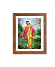 Graceful Gouranga Mahaprabhu Colored Photo in Dancing Pose|Spiritual Hindu Wall Art for Home, Temple, Puja room or Meditation Room | Religious Decoration | Ideal Gift for Devotees