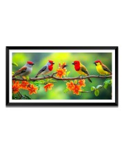 Nature Landscape Floating Frame Scenery Digital Print - (I5839) - 12x24 inch Modern Nature Wall Art for Living Room, Bedroom, Office, Hotels, Drawing Room