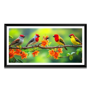 Nature Landscape Floating Frame Scenery Digital Print - (I5839) - 24x36 inch Modern Nature Wall Art for Living Room, Bedroom, Office, Hotels, Drawing Room
