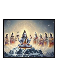 Lord Shiva Laminated Photo - 5x7 Inches, Divine Blessings For Home & Office And Temple Decoration (F16096)