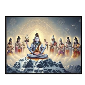 Lord Shiva Laminated Photo - 7x9 Inches, Divine Blessings For Home & Office And Temple Decoration (F16096)