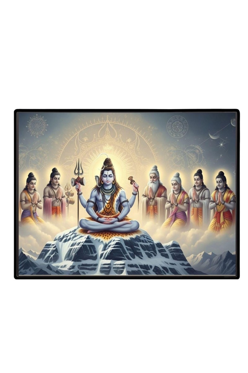 Lord Shiva Laminated Photo - 9x11 Inches, Divine Blessings For Home & Office And Temple Decoration (F16096)