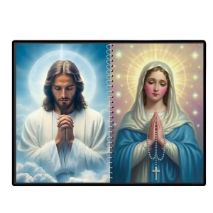 Jesus Christ-Our Lady Of Grace Laminated Photo - 7x9 Inches, Divine Blessings For Home & Office And Temple Decoration (F16425)