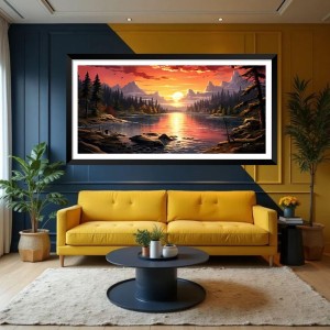 Nature Landscape Floating Frame Scenery Digital Print - (I5658) - 12x24 inch Modern Nature Wall Art for Living Room, Bedroom, Office, Hotels, Drawing Room Nature Landscape Floating Frame Scenery Digital Print - (I5658) - 12x24 inch Modern Nature Wall Art for Living Room, Bedroom, Office, Hotels, Drawing Room