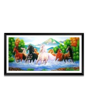 Nature Landscape Floating Frame Scenery Digital Print - (I5828) - 12x24 inch Modern Nature Wall Art for Living Room, Bedroom, Office, Hotels, Drawing Room