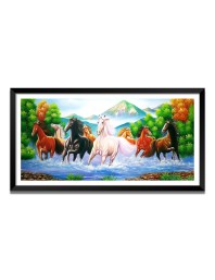 Nature Landscape Floating Frame Scenery Digital Print - (I5828) - 18x36 inch Modern Nature Wall Art for Living Room, Bedroom, Office, Hotels, Drawing Room