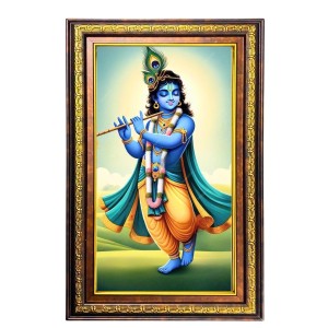Lord Krishna Digital Golden Balck Color Photo Frame | Hindu Religious Wall Decor | 16x22 Inches - Inspirational Wall Art For Office, Home Decor - Ideal Spiritual Gift (F16511) Lord Krishna Digital Golden Balck Color Photo Frame | Hindu Religious Wall Decor | 16x22 Inches - Inspirational Wall Art For Office, Home Decor - Ideal Spiritual Gift (F16511)