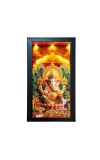 Hitech Sales Lord Ganeshji in Temple Photo Frame – Acrylic Wall Decor for Home, Office & Temple (39.5 x 24.3 cm)