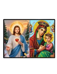 Jesus Christ - Our Lady Of Perpetual Help Laminated Photo - 13x15 Inches, Divine Blessings For Home & Office And Temple Decoration (F16364)