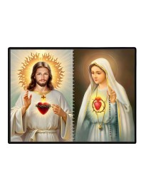 Jesus Christ-Our Lady Of Rosary Laminated Photo - 7x9 Inches, Divine Blessings For Home & Office And Temple Decoration (F16378)