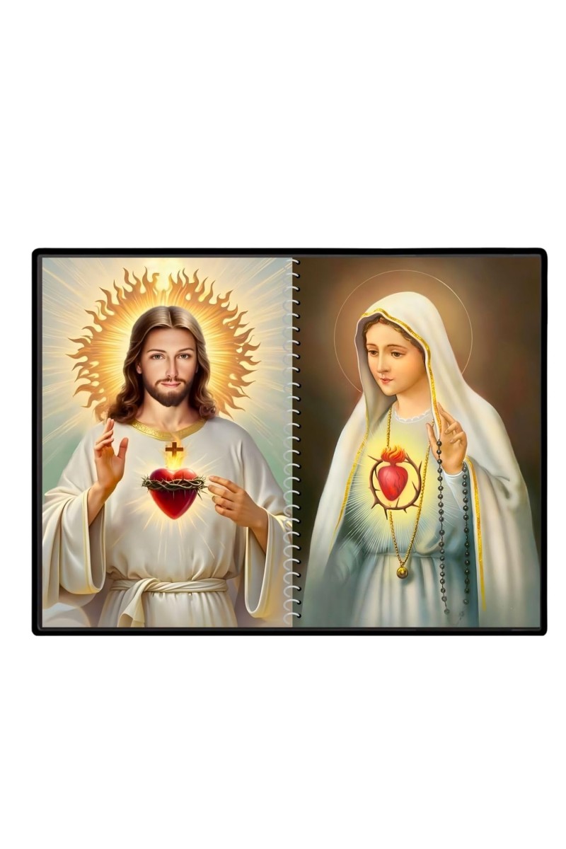 Jesus Christ - Our Lady Of Rosary Laminated Photo - 13x15 Inches, Divine Blessings For Home & Office And Temple Decoration (F16378)