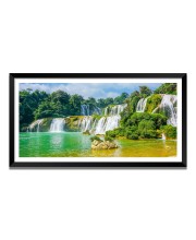 Nature Landscape Floating Frame Scenery Digital Print - (I5585) - 12x24 inch Modern Nature Wall Art for Living Room, Bedroom, Office, Hotels, Drawing Room