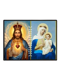 Jesus Lady Of FatimaLaminated Photo - 7x9 Inches, Divine Blessings For Home & Office And Temple Decoration (F16221)