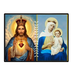 Jesus Lady Of FatimaLaminated Photo - 9x11 Inches, Divine Blessings For Home & Office And Temple Decoration (F16221)