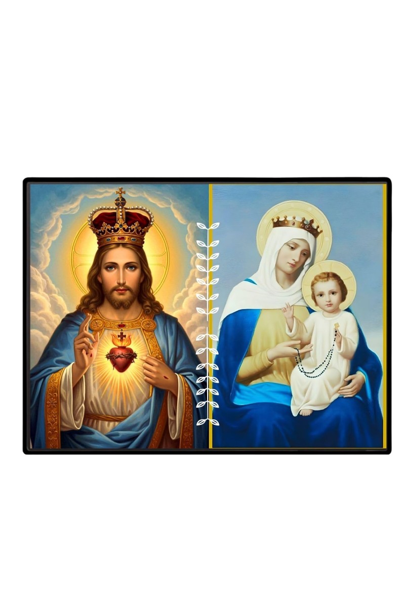 Jesus Lady Of FatimaLaminated Photo - 7x9 Inches, Divine Blessings For Home & Office And Temple Decoration (F16221)