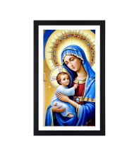 Mother Mary and Baby Jesus Colored Photograph |Divine Wall Art | Print | for Home or ReligiousDecoration | Devotional wall art