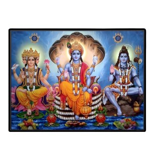 Lord Brahma VISHNU Mahesh Laminated Photo - 5x7 Inches, Divine Blessings For Home & Office And Temple Decoration (F16050) Lord Brahma VISHNU Mahesh Laminated Photo - 5x7 Inches, Divine Blessings For Home & Office And Temple Decoration (F16050)