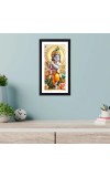Hi Tech Sales Lord Krishna Photo Frame for Wall | Multicolor Wood Laminated Krishna Wall Frame | Hindu God Krishna Picture for Puja Room, Temple & Living Room Decor | Spiritual Home Decor Gift (16 x 9.2 Inch)