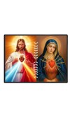 Jesus And Immaculate Heart Of Mary Laminated Photo - 5x7 Inches, Divine Blessings For Home & Office And Temple Decoration (F16186)
