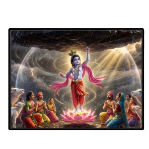 Lord Krishna Laminated Photo - 5x7 Inches, Divine Blessings For Home & Office And Temple Decoration (F16075) Lord Krishna Laminated Photo - 5x7 Inches, Divine Blessings For Home & Office And Temple Decoration (F16075)