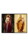 Jesus Christ - Virgin Mary Laminated Photo - 11x13 Inches, Divine Blessings For Home & Office And Temple Decoration (F16389)