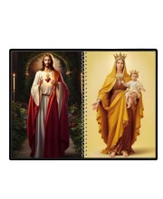 Jesus Christ - Virgin Mary Laminated Photo - 11x13 Inches, Divine Blessings For Home & Office And Temple Decoration (F16389)